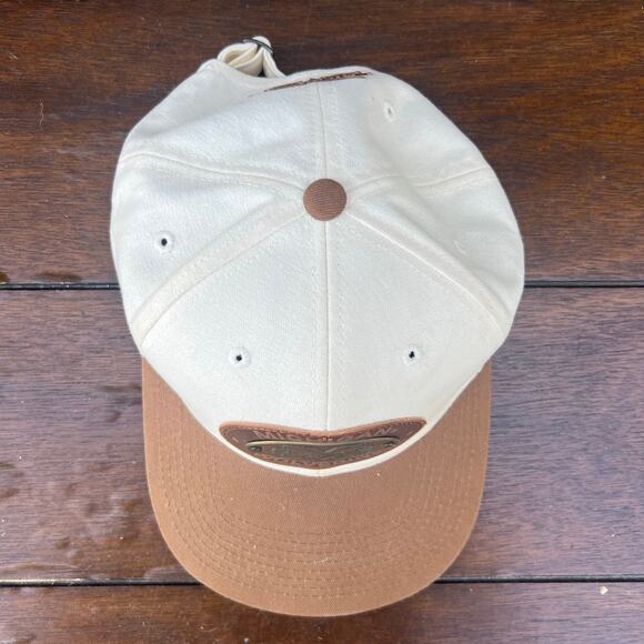 VTG Michigan Wolverines Snapback‎ Hat Tan Brown Leather Patch NCAA - Picture 9 of 9